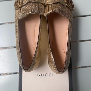 Gucci Marmont Gold flats size 39.5 (91/2)